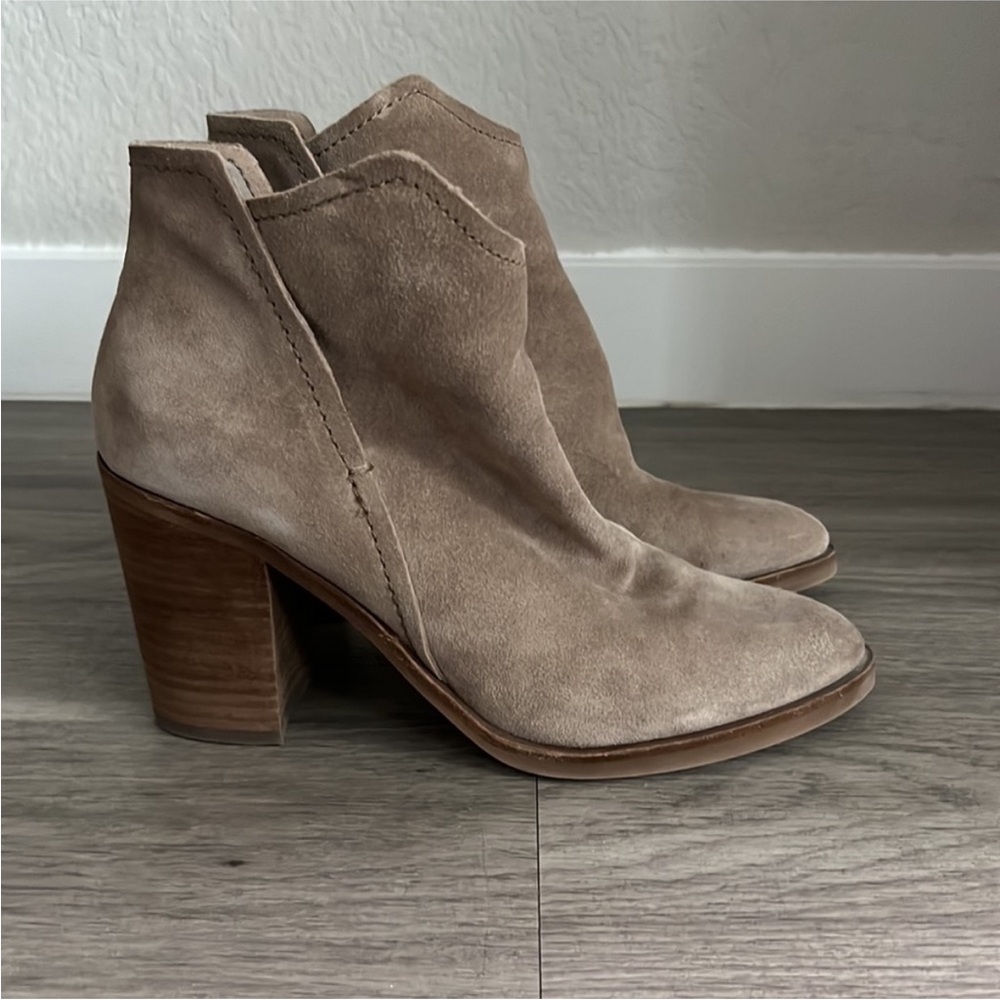 Dolce Vita Taupe Suede Booties